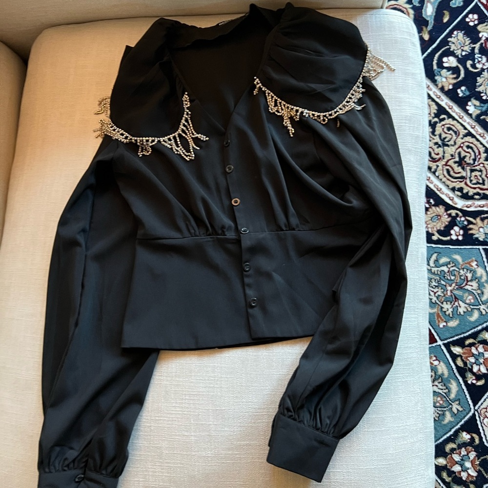 Asos black blouse